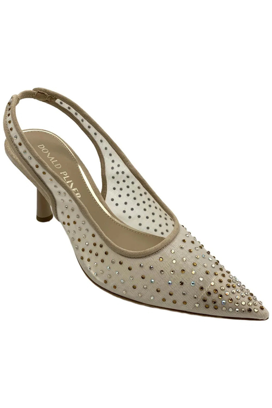 Donald Pliner Women's Eloise Mesh Slingback Heels Sand - Medium